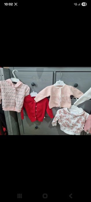 Lot fetite 1-3 luni 56-62,bluzite