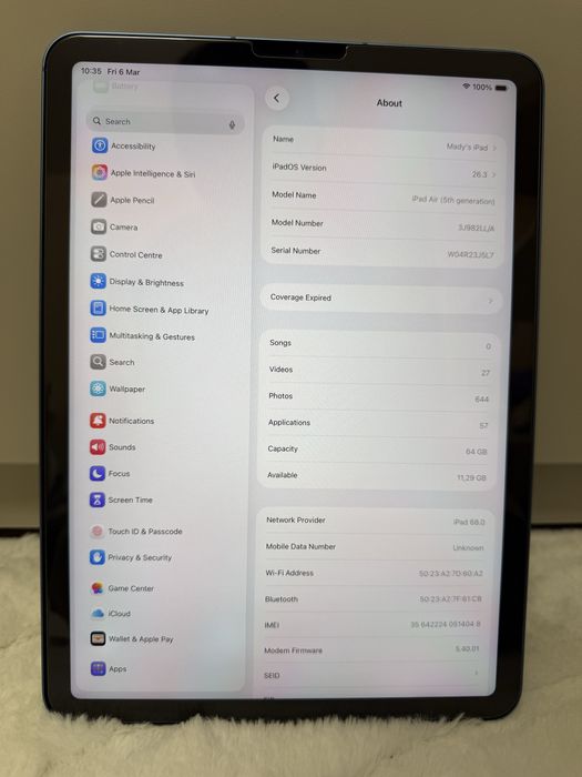 iPad Air 5 M1 Wi-Fi + Cellular