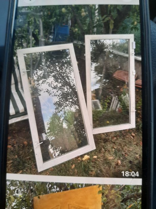 Vând ferestre termopan cu rama din lemn din demolări