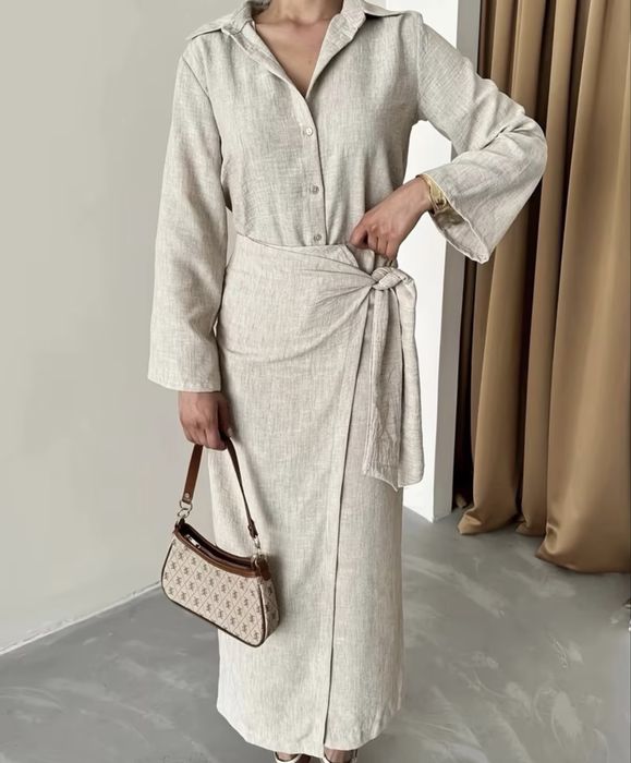 Двойка с юбкой льён