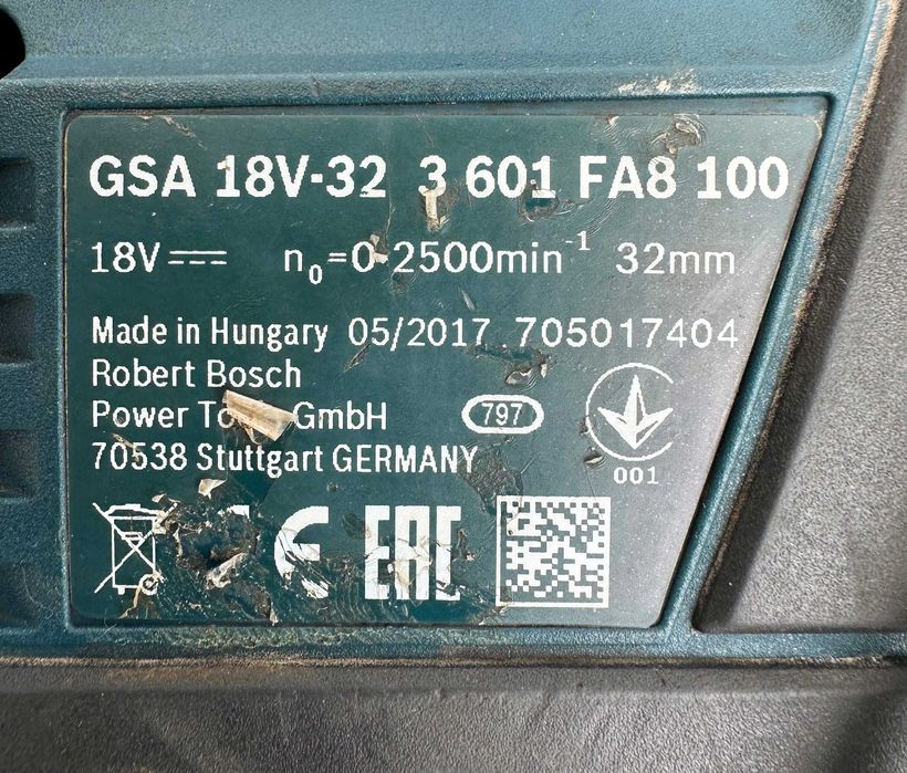 BOSCH GSA 18V-32 - Безчетков саблен трион с обороти 2x18V 4.0Ah