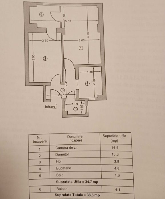 Apartament cu doua camere de inchiriat (piata Războieni)