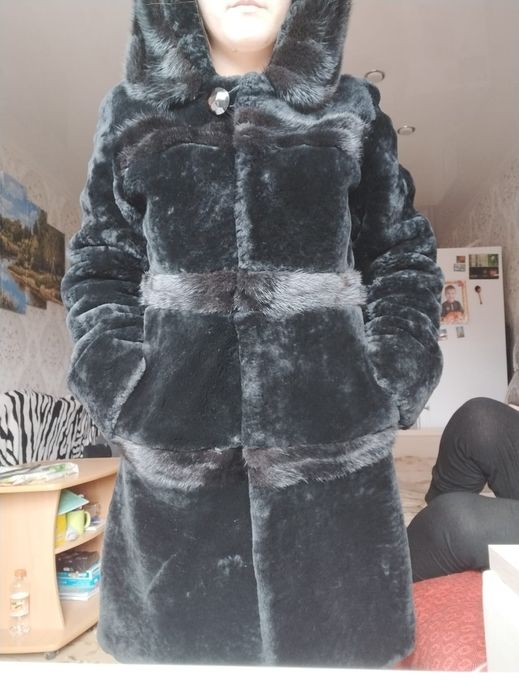 Продам шубу мутон с норкой