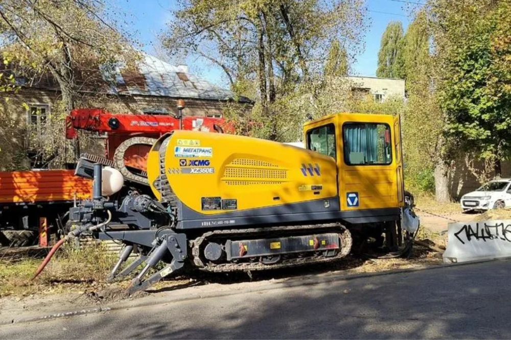 ГНБ услуги, прокол, водопровод, под асфальтом