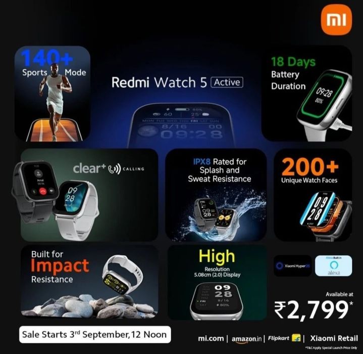 Умные Смарт-часы Xiaomi Redmi Watch 5 Active (global) Ест доставкой