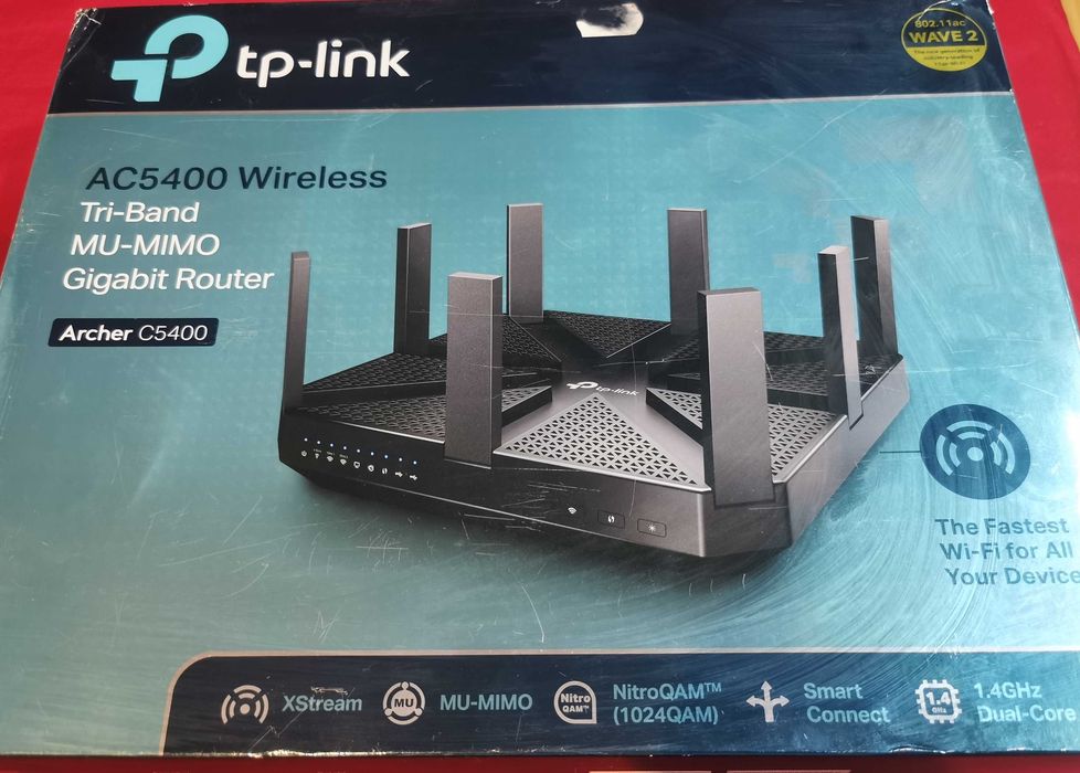 Router wireless TP-Link Archer C5400, mu-mimo tri-band gigabit usb