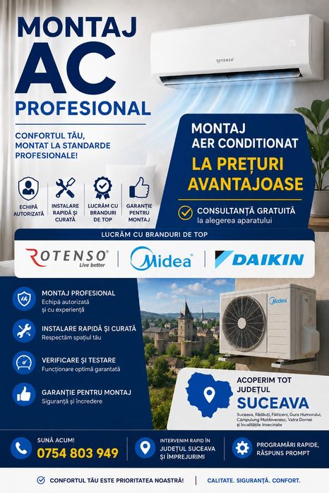 Montaj Aer Conditionat Suceava