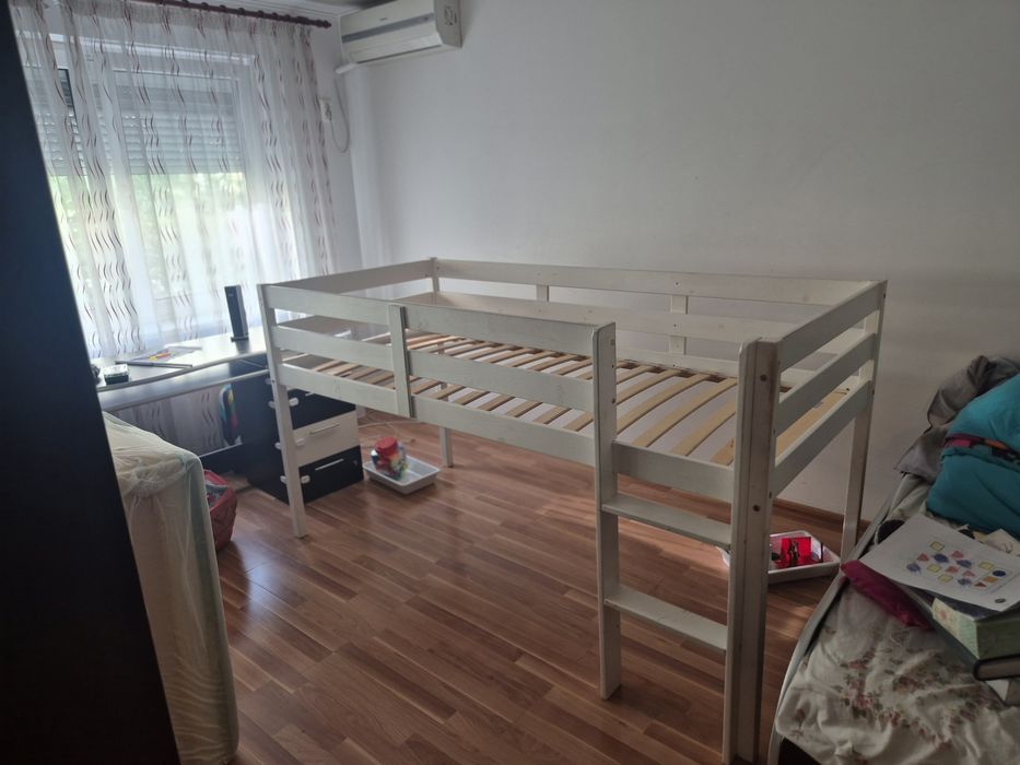 Pat inalt cu scara cu saltea dormeo inclusa
