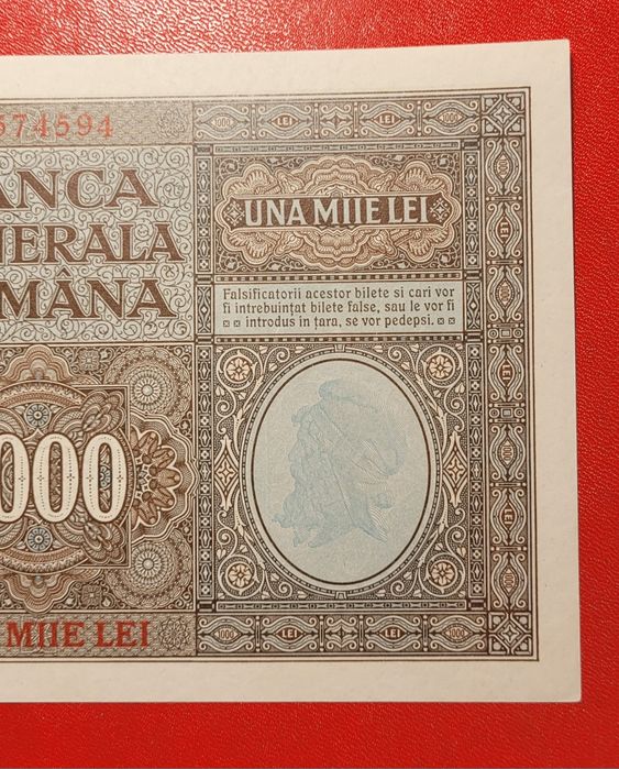 Bancnota 1000 lei 1917 unc bani vechi