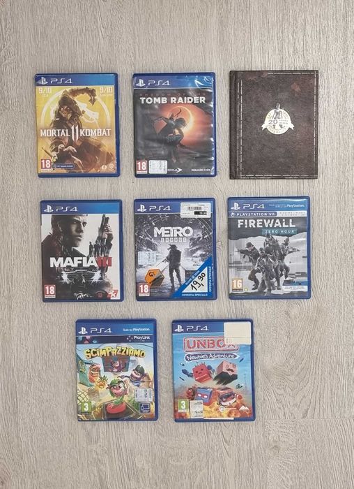 Jocuri PS4: Mortal Kombat 11, Mafia 3, Metro, Tomb Raider 20th Anniversary