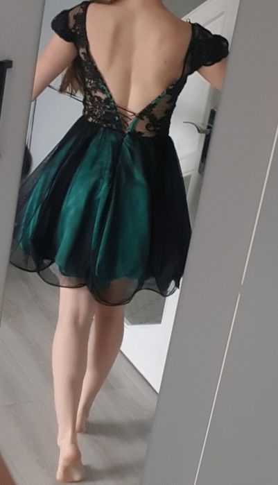 Rochie baby dress cu corset, verde