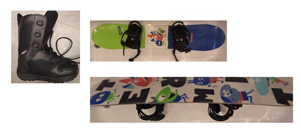 Snowboard and boots