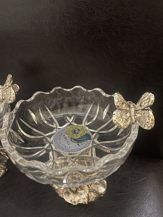 Cupe de ingețată / cristal si argint