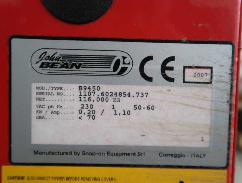 Schimbator de anvelope si echilibrator de roti John Bean