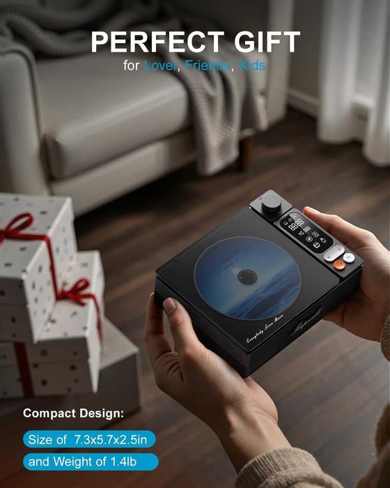 Преносим CD плейър Leapwell с Bluetooth високоговорители