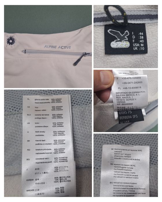 Vesta Softshell SALEWA Alpine Active, Windstopper Nr 44 sau M/L (lady)