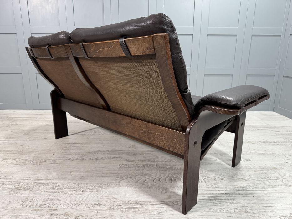 Винтидж кожен диван 2-ка Arne Norell Д1109