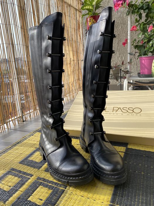 Cizme lungi din piele