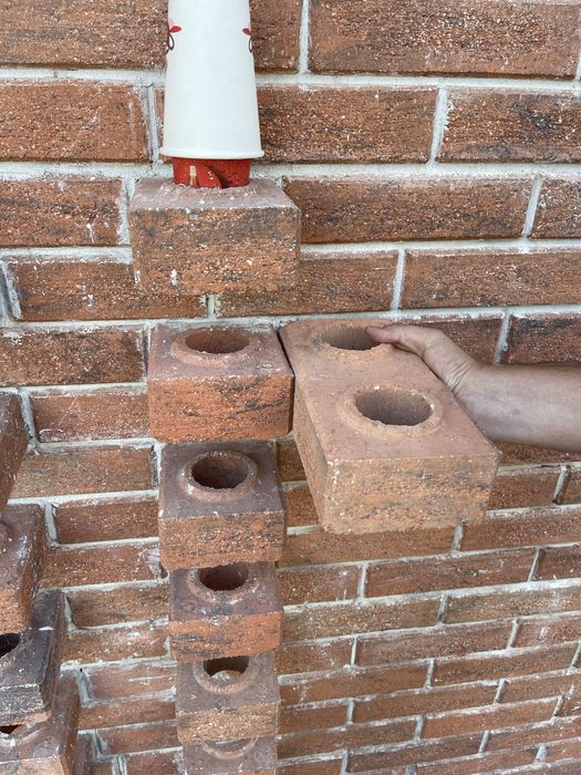 Облицовочный кирпич Лего в стиле под старину, ручная работа