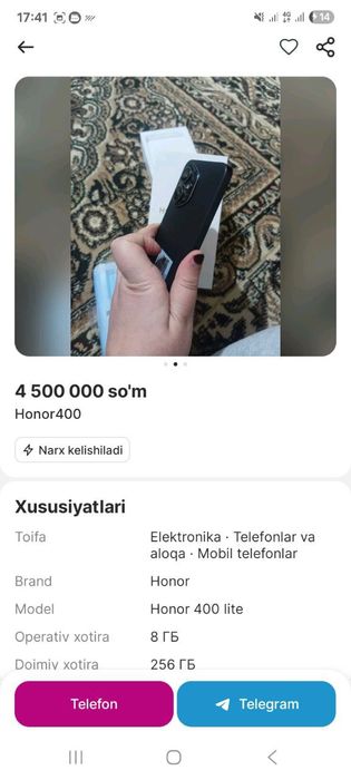 Xonor,400 pro.Toshkent/yangi -ishlatilmagan!kelishamiz,Srochna