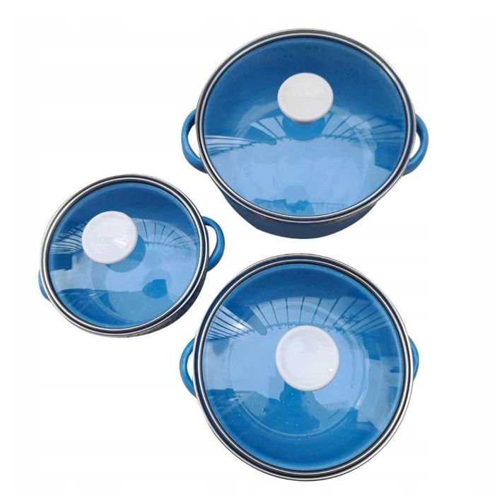 Комплект от 3 тенджери - 16см, 18см, 20см-ЦВЕТОВЕ