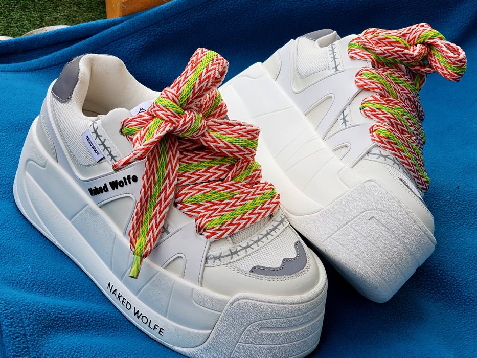 Naked Wolf жестоки оригинални дамски сникърси висока платформа  38 ном