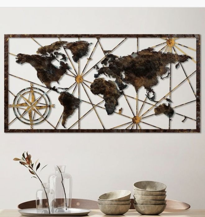 Decorațiune perete harta lumii