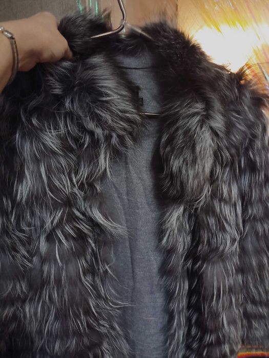 Меховой кардиган