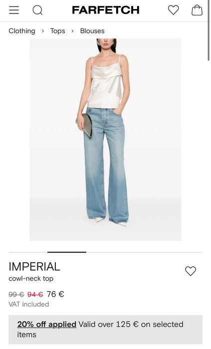 Топ Imperial, XS, носен веднъж, след химическо