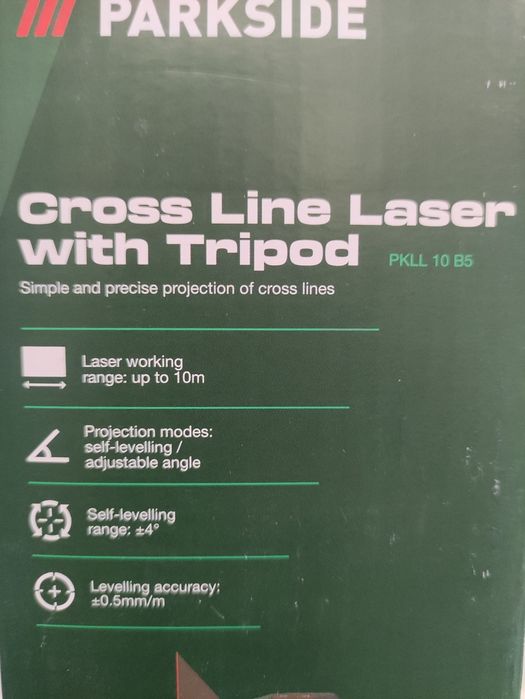 Nivela laser cu trepied Parkside cu linii in cruce