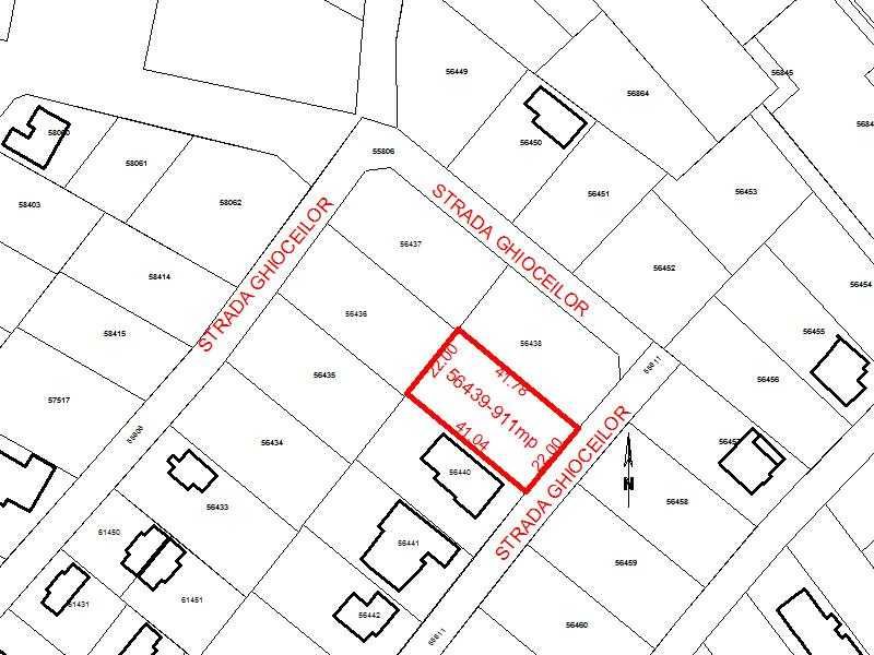 Teren 911mp fs 22m intravilan zona Doja
