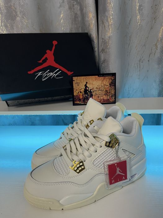 #REDUCERE# Nike Air Jordan 4- Metallic Gold -Verificare Colet