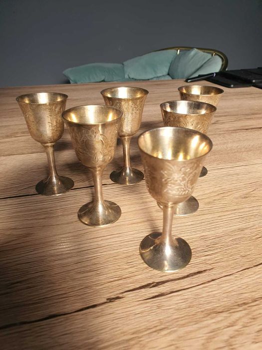 Set de 6 pahare argintate,