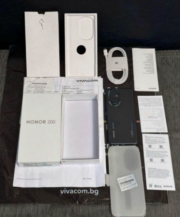 КАТО НОВ 512GB Honor 200 Vivacom Гаранция 2026 Black | Черен