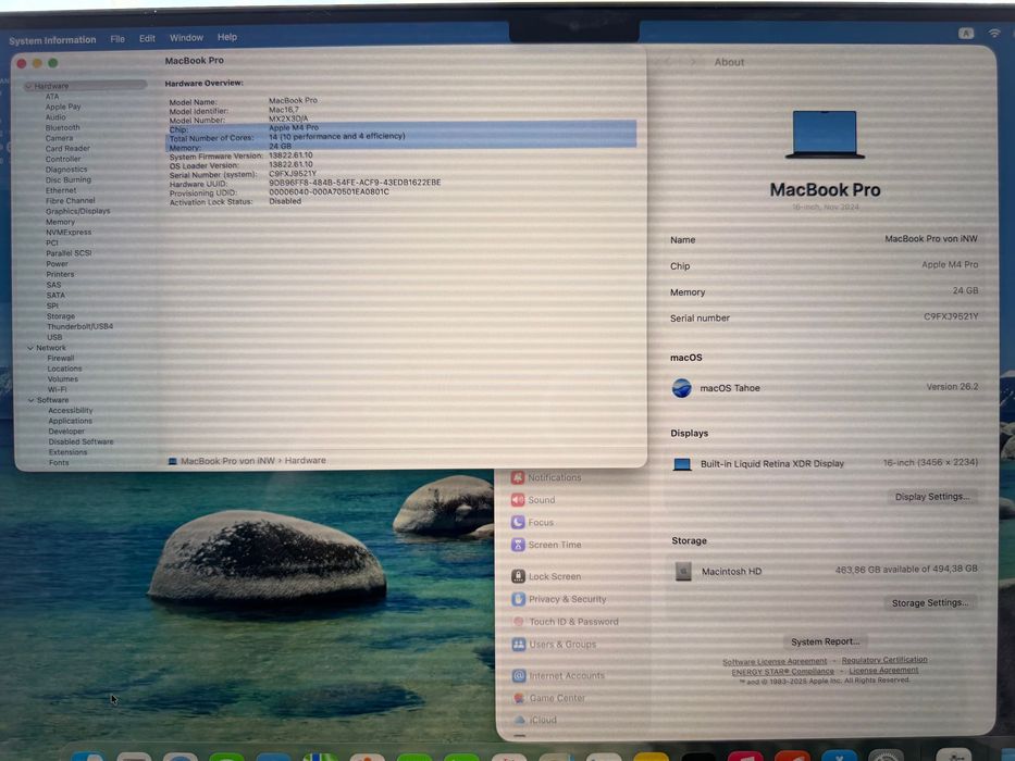 НОВ MacBook Pro 16" M4 PRO Chip 14-Core CPU/20-Core GPU/24 RAM/512 SSD