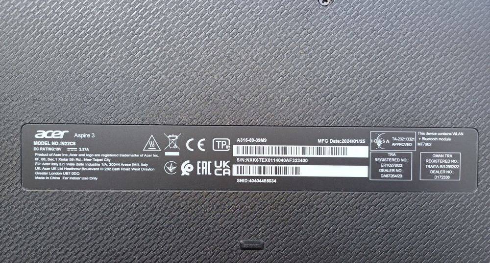 Acer Aspire 3 A315-59-39M9