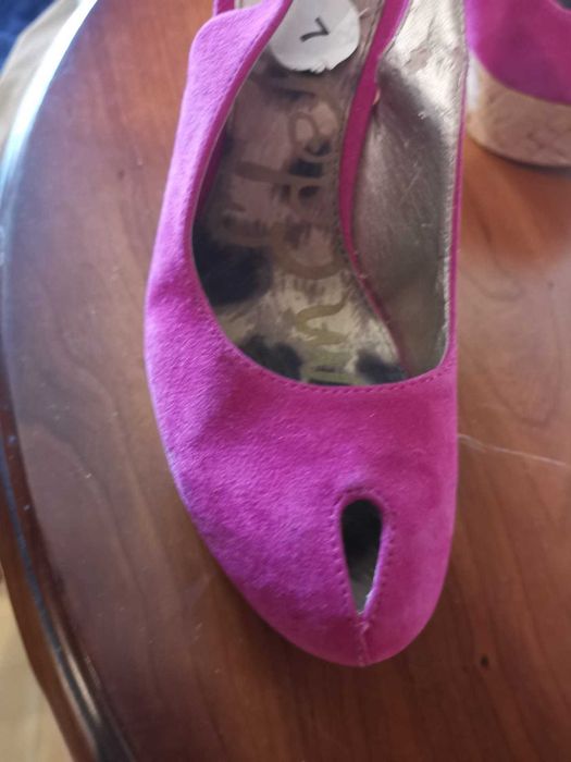 Sandale EPICA piele intoarsa culoare fuchsia