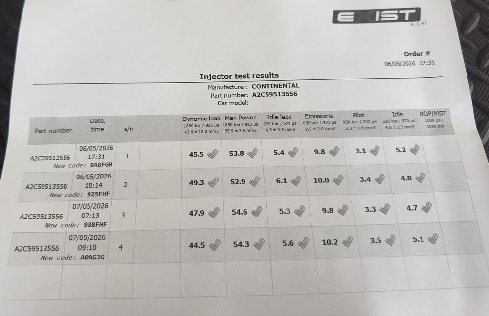 Дюзи за 1.6 HDI (Siemens/Continental)
