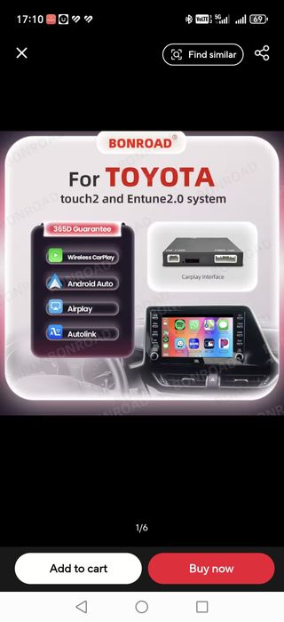 CarPlay Android Auto Bonroad Toyota