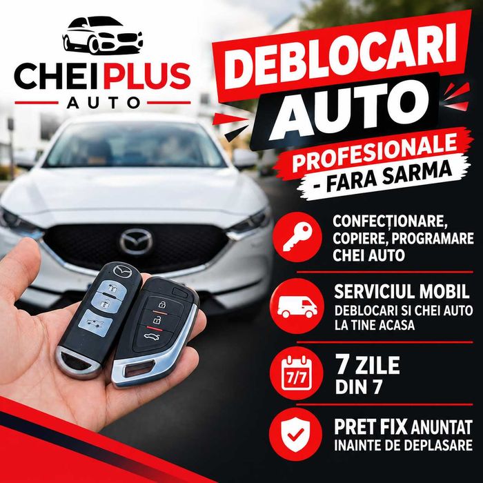 Deblocari usi auto Lacatus chei cu cip Pierdut cheie masina Multiplicare Duplicare chei Deschidere masini Deblocare Sector 2 Honda Toyota VW Fiat Ford