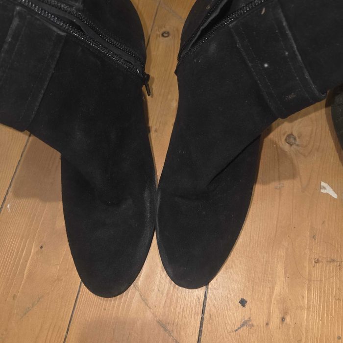 Botine cizme dama din piele întoarsă naturala Rizzoli