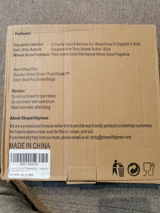 Set 4 farfurii din paie de grâu