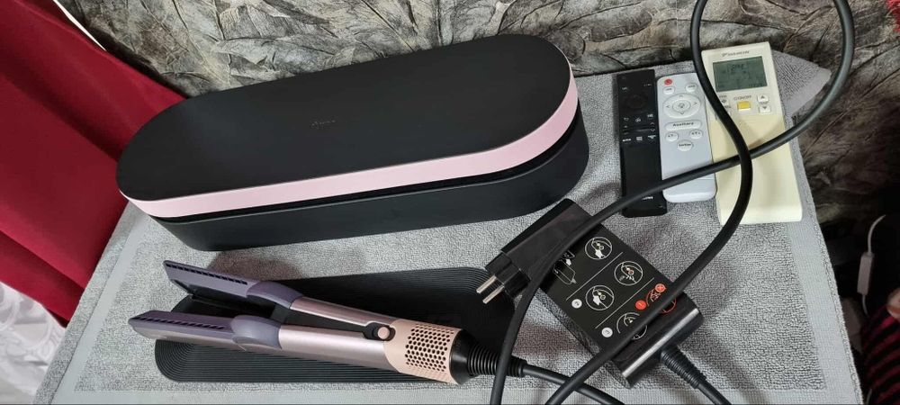 Сешоар-преса за коса Dyson - Airstrait, Jasper Plum, Limited edition