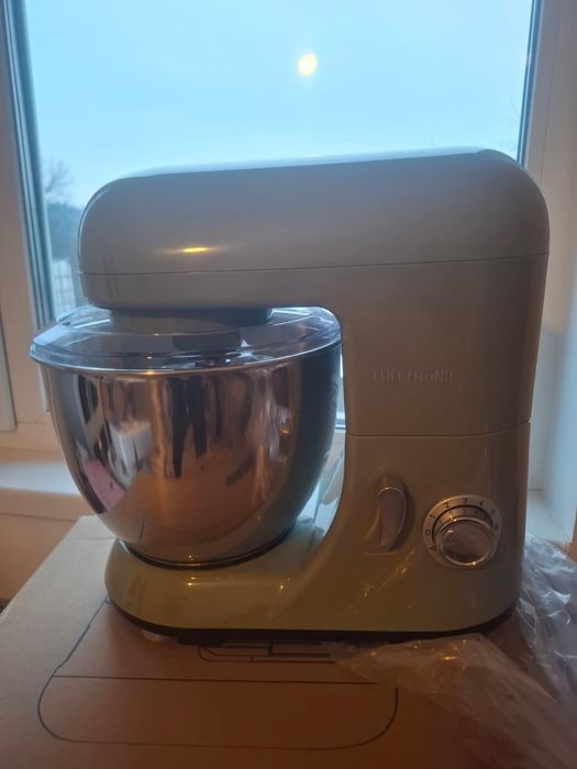 Mixer cu bol de oțel cu cap rabatabil