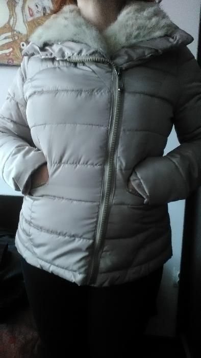 Дамско яке с естествена яка