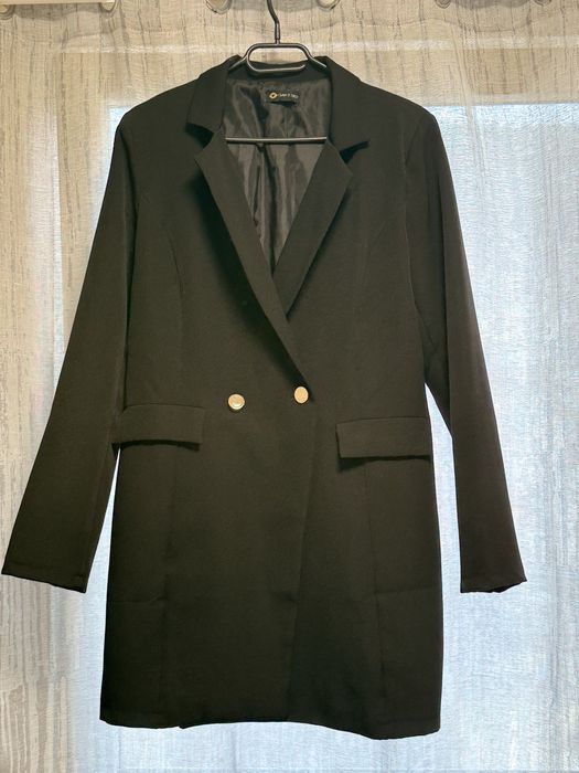 Rochie Tip Sacou / Blazer Negru Elegant I SAW IT FIRST
