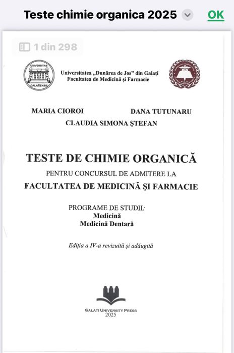 Grile Admitere Medicina Galati