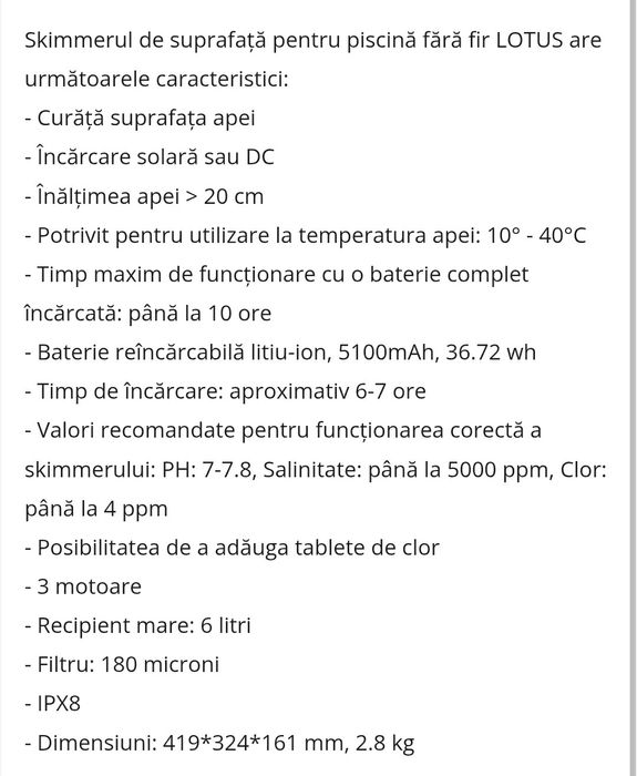 Aspirator robot pentru curățat piscină