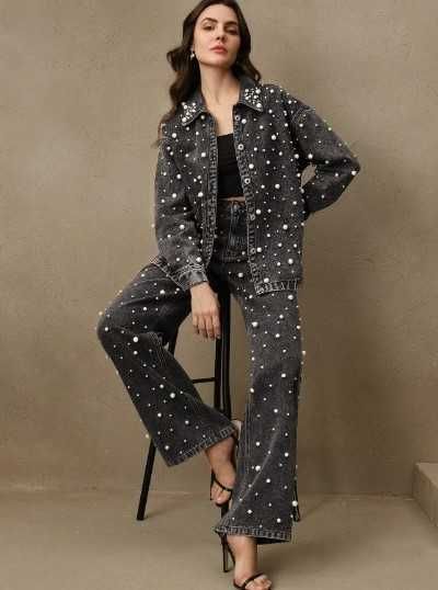 Дамски дънков костюм