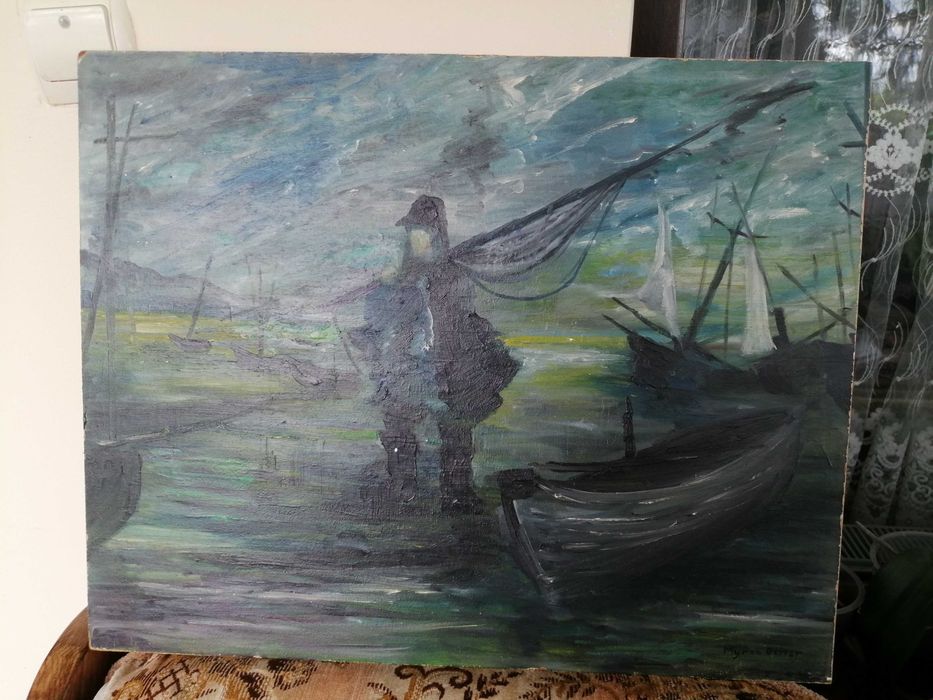 Tablou Myron Oliver - Pescarul pe inserat